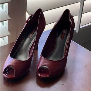 Red Open Toe Bandolino Pumps